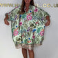【S-3XL】👗Satynowa sukienka z nadrukiem