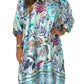 【S-3XL】👗Satynowa sukienka z nadrukiem