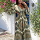 🔥👗Damska sukienka maxi w stylu retro boho z głębokim dekoltem w serek