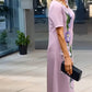 🔥👗Elegancka luźna sukienka z kwiatowym nadrukiem