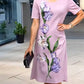 🔥👗Elegancka luźna sukienka z kwiatowym nadrukiem
