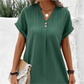 🌷Damska sukienka z krótkim rękawem V-Neck w jednolitym kolorze