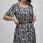 🌺Elegancka sukienka maxi z nadrukiem i paskiem