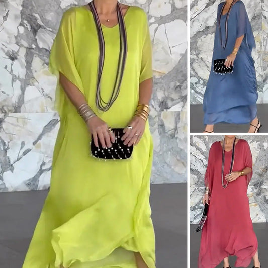 🌟Femei ușoare respirabil V-Neck rochii