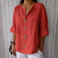【S-4XL】👚Luźna bluzka damska zapinana na guziki