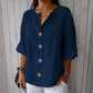 【S-4XL】👚Luźna bluzka damska zapinana na guziki