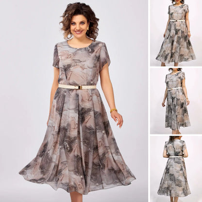 👗Elegancka sukienka z okrągłym dekoltem