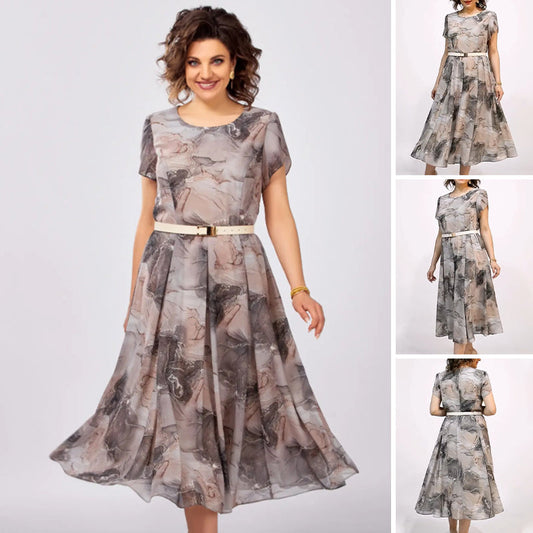 👗Elegancka sukienka z okrągłym dekoltem
