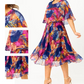 👗 Elegancka damska sukienka z półrękawkiem w kwiaty