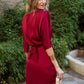 【S-4XL】👗Jednokolorowa sukienka z wysokim stanem
