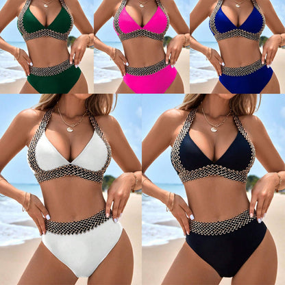 🔥👙 Damski dwuczęściowy kostium kąpielowy z falbanką