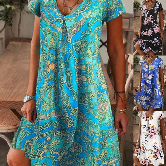 【M-3XL】🌺Elegancka sukienka w kwiaty