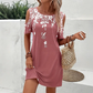 🔥👗【S-2XL】Sukienka midi z kwiatowym nadrukiem i wyciętymi rękawami