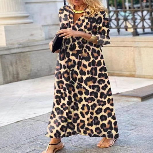 💃Luźne sukienki damskie w panterkę🐆