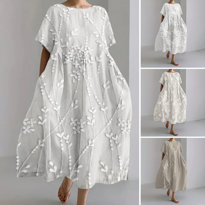🔥[S-4XL]✨ lniana wygodna sukienka maxi 👗