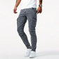 Męskie jeansy slim fit z funkcjonalnymi kieszeniami