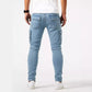 Męskie jeansy slim fit z funkcjonalnymi kieszeniami