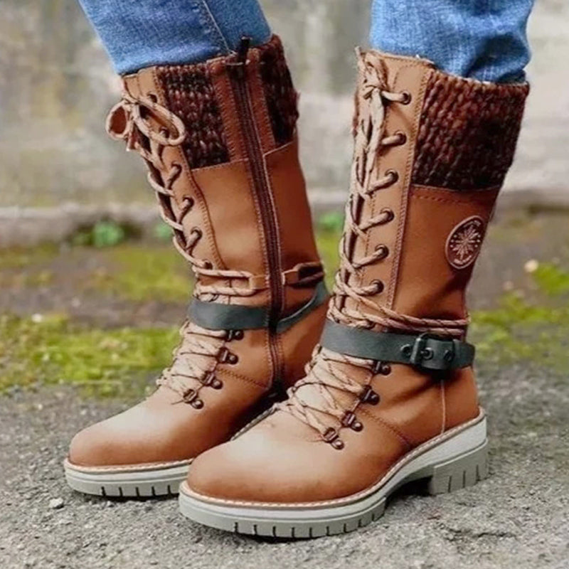 👢❄️Wasserdichte Knie-Schneestiefel – Warm, rutschfest & langlebig