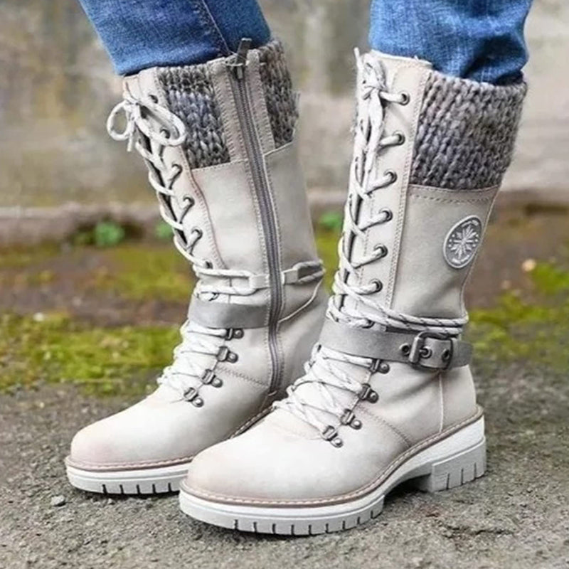 👢❄️Wasserdichte Knie-Schneestiefel – Warm, rutschfest & langlebig