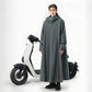 Długi płaszcz przeciwdeszczowy na motocykl