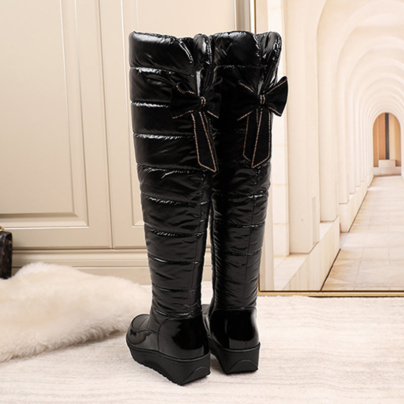 👢Wintersoft-Plush-Stiefelette mit Schleiche🎁