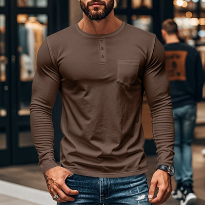 🔥👕 Slim-Fit Bio-Baumwolle Henley | Nachhaltig, Atmungsaktiv & Langlebig 👔🧵 Der Alltagsklassiker im Mega-Black-Friday-Sale – Premium-Komfort zum Bestpreis!