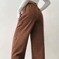 👖✨ 49% ZNIŻKI! Luźne sztruksowe spodnie damskie – szerokie nogawki, regulowana talia i odporność na zagniecenia w retro stylu