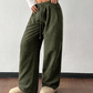 👖✨ 49% ZNIŻKI! Luźne sztruksowe spodnie damskie – szerokie nogawki, regulowana talia i odporność na zagniecenia w retro stylu