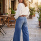 ⏳Oferta Limitowana⏰Damskie Vintage Jeansy z Wysokim Stanem i Szerokimi Nogawkami👖