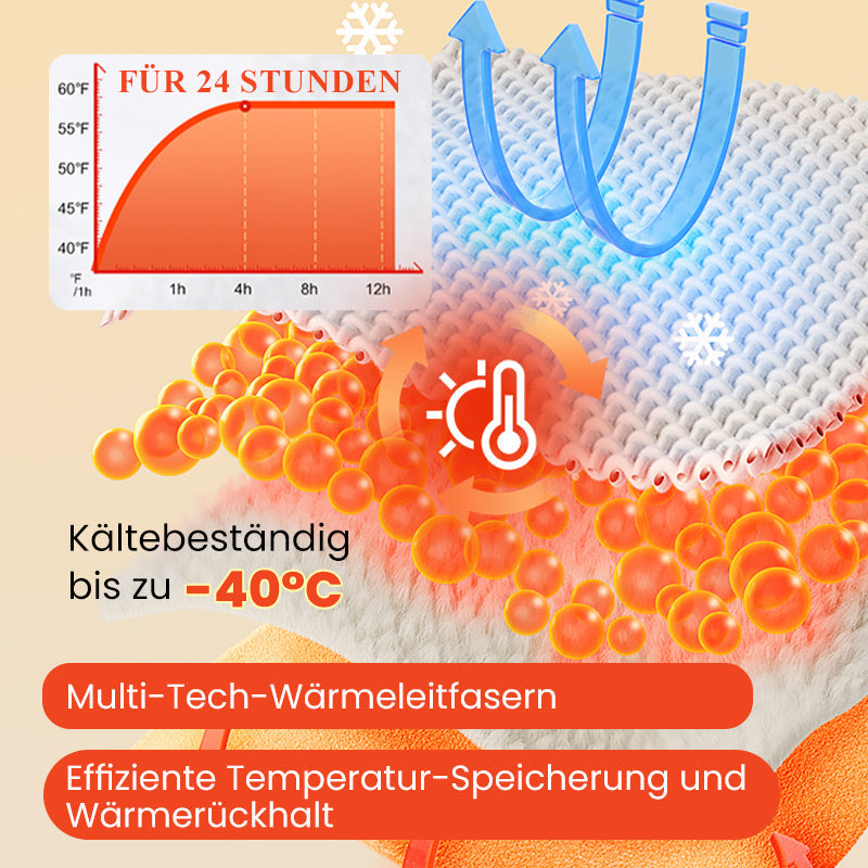 Warme Damen Steppjacke im Strick-Patchwork-Design