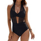 ✨👙 Damskie bikini z wysokim stanem, modelującym brzuch i eleganckim dekoltem w kształcie litery V