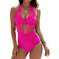 ✨👙 Damskie bikini z wysokim stanem, modelującym brzuch i eleganckim dekoltem w kształcie litery V