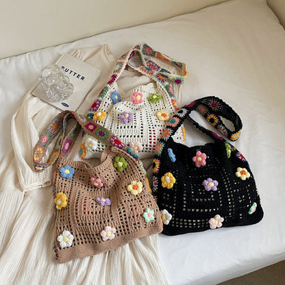 Torba etniczna szydełkowa damska – boho, pojemna, uniwersalna 🌼