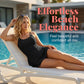 ✅ 🔥 Strapless swimsuit, solid color, slimming, tummy-covering