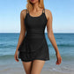 ✅ 🔥 Strapless swimsuit, solid color, slimming, tummy-covering