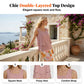 Damski letni komplet z kwiatowym wzorem – 2-częściowy