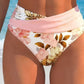 Damskie bikini z wysokim stanem i nadrukiem