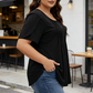 👚  Damska koszulka z plisowanym przodem i bufiastymi rękawami🌸