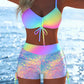 Damski zestaw bikini – top wiązany, spodenki typu boyshort (szorty damskie), wiele fasonów 🏖️