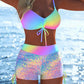 Damski zestaw bikini – top wiązany, spodenki typu boyshort (szorty damskie), wiele fasonów 🏖️