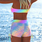 Damski zestaw bikini – top wiązany, spodenki typu boyshort (szorty damskie), wiele fasonów 🏖️