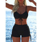 Damski zestaw bikini – top wiązany, spodenki typu boyshort (szorty damskie), wiele fasonów 🏖️