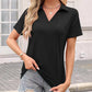 Damski Casual T-shirt z dekoltem w serek