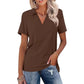 Damski Casual T-shirt z dekoltem w serek