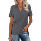Damski Casual T-shirt z dekoltem w serek
