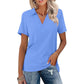 Damski Casual T-shirt z dekoltem w serek