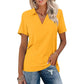 Damski Casual T-shirt z dekoltem w serek