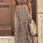 LUNE Holiday Leisure Paisley Print Sleeveless Dress