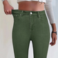 Damskie jeansy skinny z wysokim stanem i elastycznym materiałem