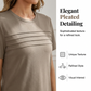 👕Damska koszulka o dopasowanym kroju – dekolt w serek z klapami, materiał zapewniający chłód, jednolite kolory 🌿